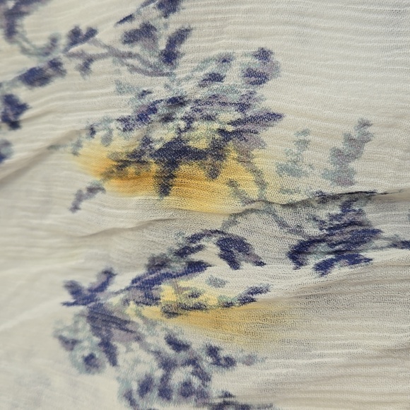 NWT PAIGE Kiki Floral Silk Mini Dress Deep Cobalt Blue Dress XS - Picture 3 of 4